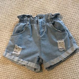 High Waisted Denim Shorts